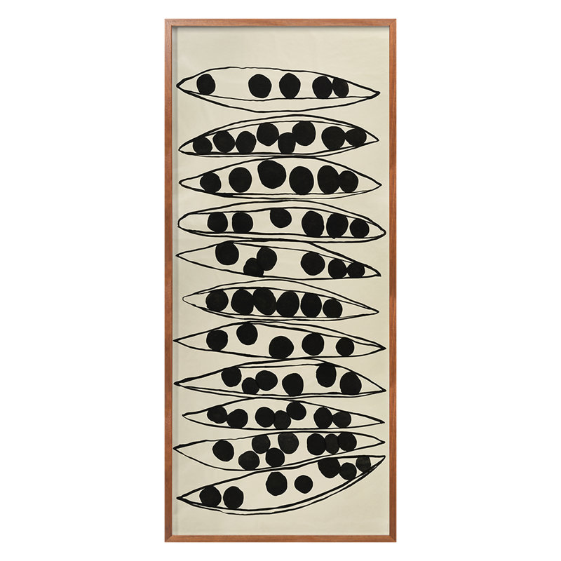 Untitled Print by Hable Construction, Walnut Single Picture Framed, 36'' H x 16'' W