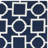 Rodgers Hand Woven Flat Weave Wool/Cotton Geometric Rug in White/Blue-1977016099