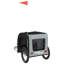 Vidaxl Pet Bike Trailer Grey And Black Oxford Fabric, Iron, PVC Small