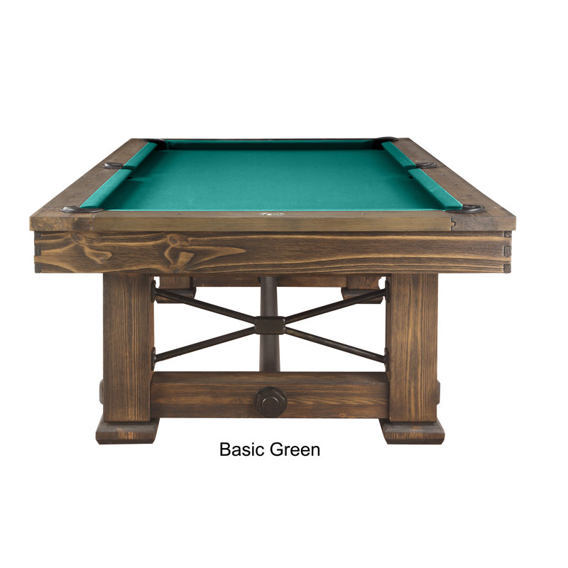 Rio Grande Slate Pool Table with Professional Installation Included, 8' 5", Wine, Weathered Bark