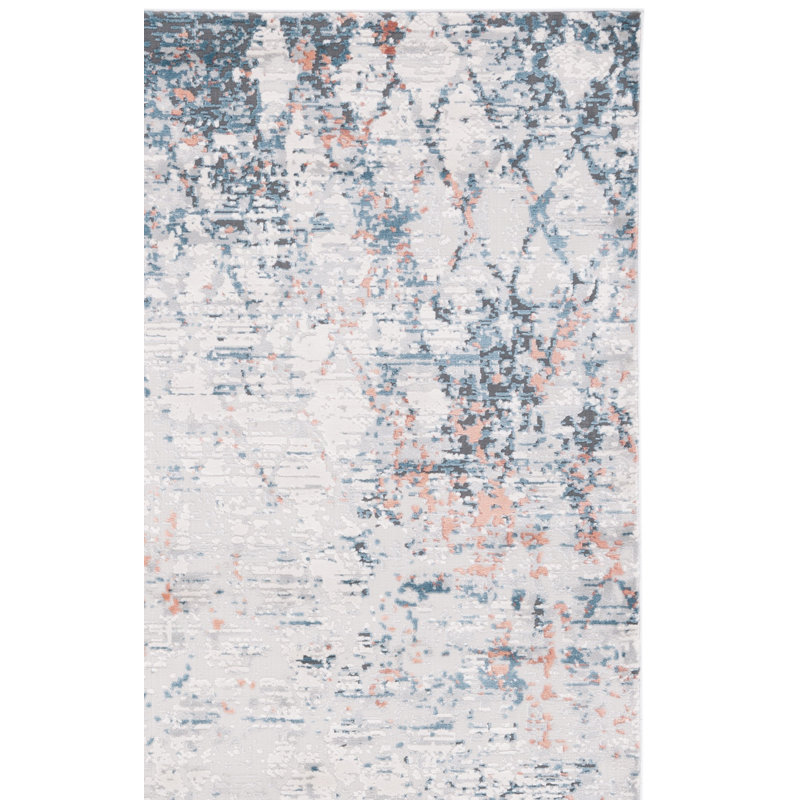 Eliesha Performance Abstract Rug, Square 6'7"