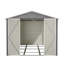 Remise de rangement extérieure 8 x 12 pi, grand rangement pour outils en métal avec cadre en aluminium et portes verrouillables, rangement pour pelouse de jardin, gris-123375754-123375756