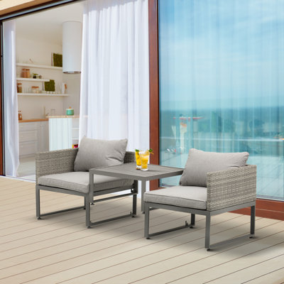 Junita Powder Coated Steel Outdoor Bench