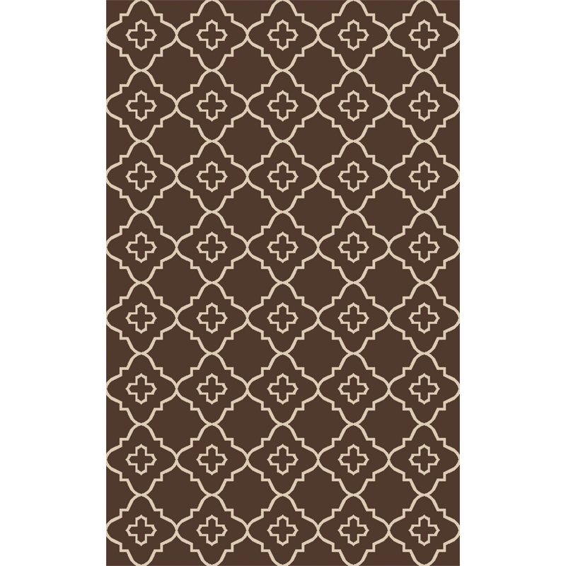 Tapis brun tissé à la main arnoldsville, Rectangle 4 pi x 6 pi