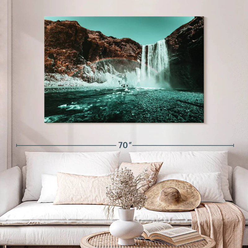 Ravi Waterfall Rainbow Retro Pop, 34" H x 51" W