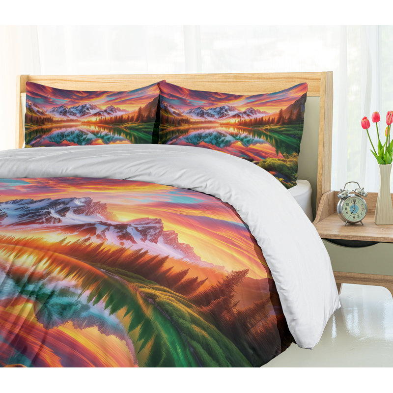 Lake Duvet Cover, Queen Duvet Cover + 2 Standard Shams