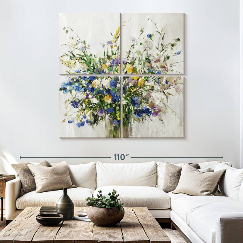 Harnek Wild Flower Bouquet, 74" H x 74" W