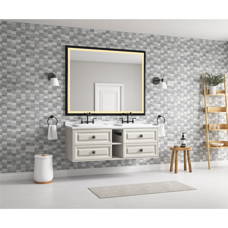 Armoire de salle de bain avec tiroir de rangement et tablette, H 21,02 po x l 60,02 po x P 23,02 po