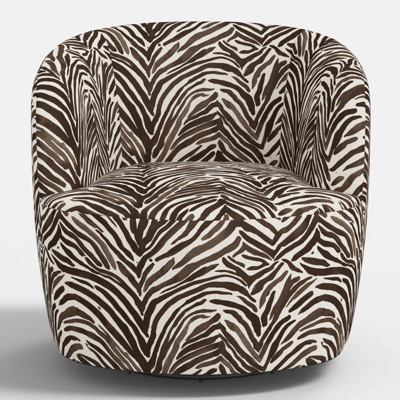 Chaise pivotante, Washed Zebra Espresso