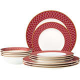 Noritake Crochet 12-Piece Dinnerware Set, Service for 4
