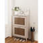 Étagère à chaussures spacieuse pour 2 entrées - stable pour un maximum de 12 paires, accès rapide, bois d'ingénierie gris antique, rangement de 9,18 po de largeur et pratique, se tient facilement