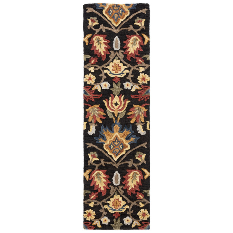 Hemsley Hand Tufted Wool Floral Rug, Runner 2'3" x 6'