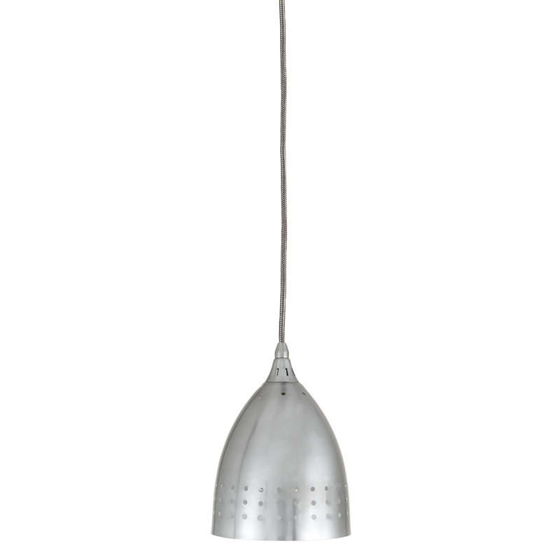 Luminaire suspendu en forme de cloche à 1 lumière Bethanya, Acier