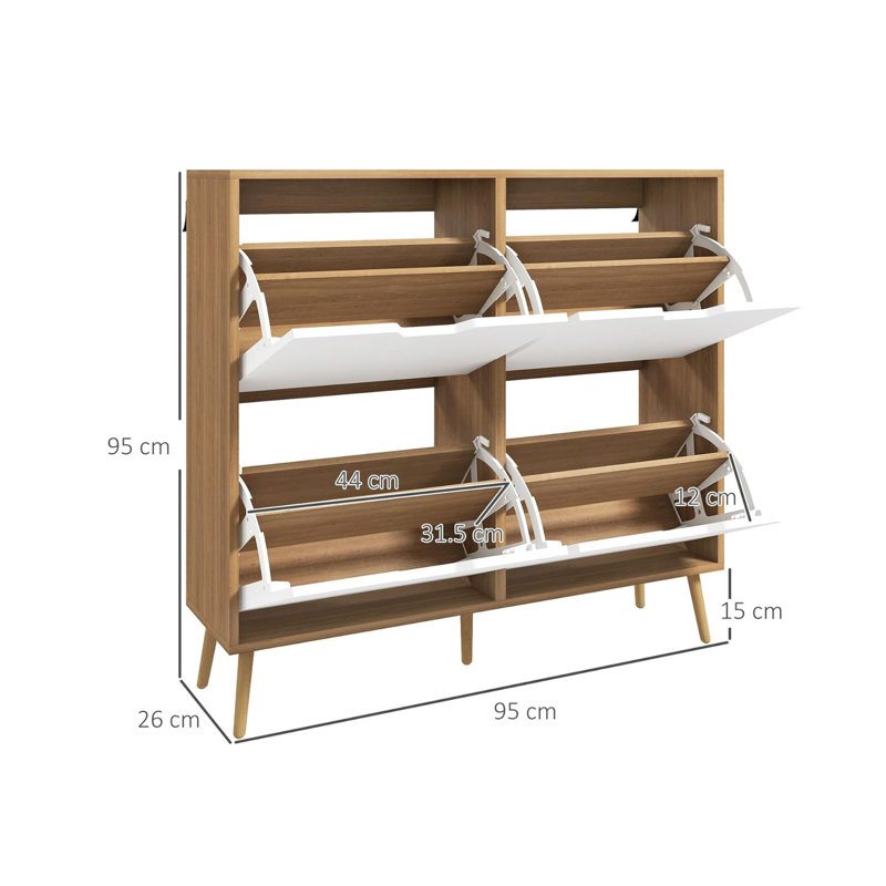 16 Pair Shoe Storage Cabinet