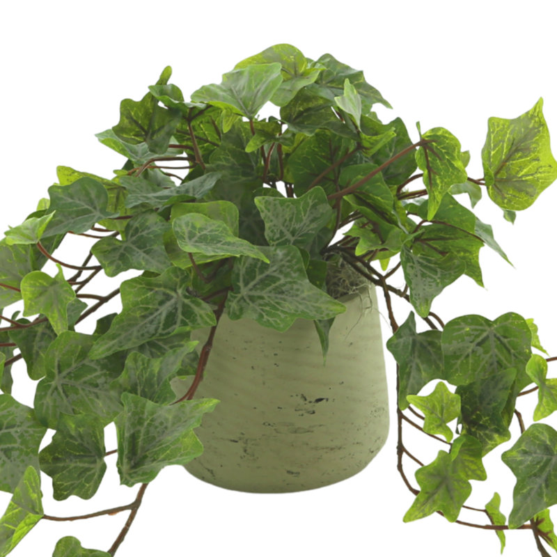 11'' Faux Ivy Plant in Fiberstone Pot