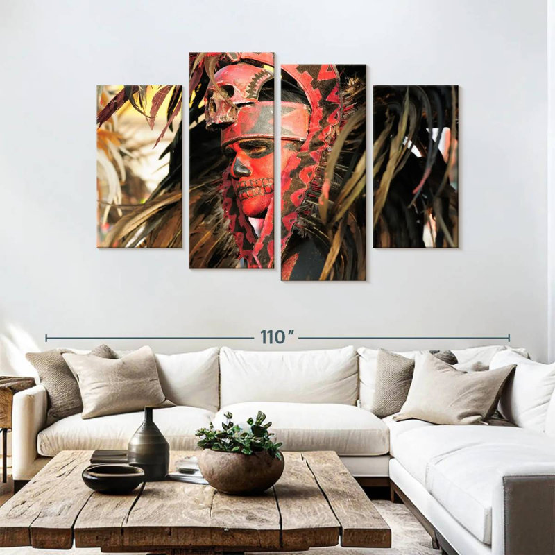 Leisha Aztec Dancer, 54" H x 84" W
