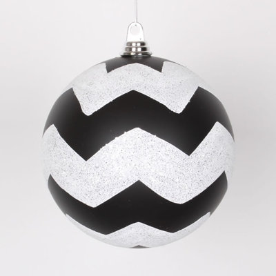 Chevron Shatterproof Christmas Ball Ornament