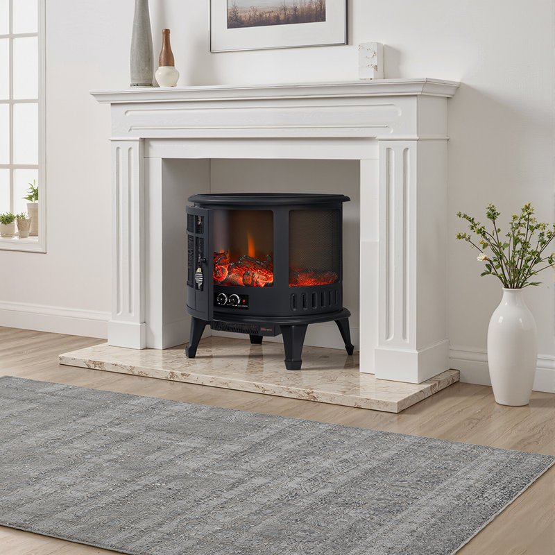 Marlow Home Co. 60cm W Black Electric Fireplace