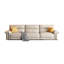 Canapé modulaire kaki en cuir véritable-175992933
