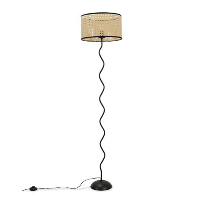 155cm Black Metal Floor Lamp