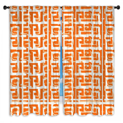 Rideaux orange obscurcissant et obscurcissant - 2 panneaux orange