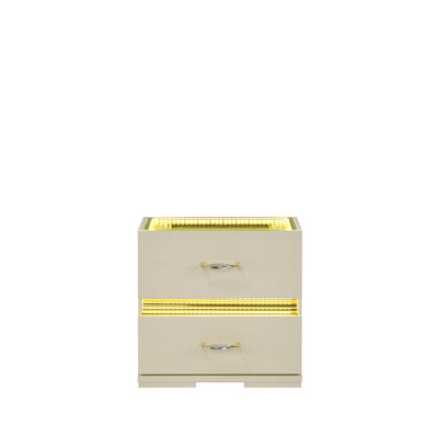 Imogen 2-Drawer LED Nightstand
