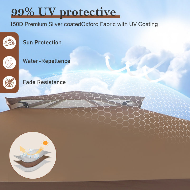 Clarissia 13 Ft. W x 13 Ft. D Steel Pop-up Canopy