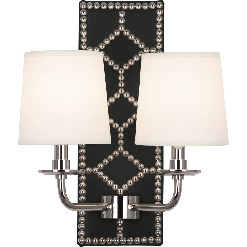 Lightfoot Armed Sconce, Black/Polished Nickel