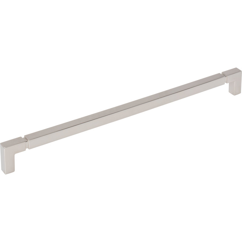 Langston Bar Pull, Polished Nickel, 12" Center To Center