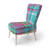 Multicolor Checked Tartan - Upholstered Patterned Accent Side Chair