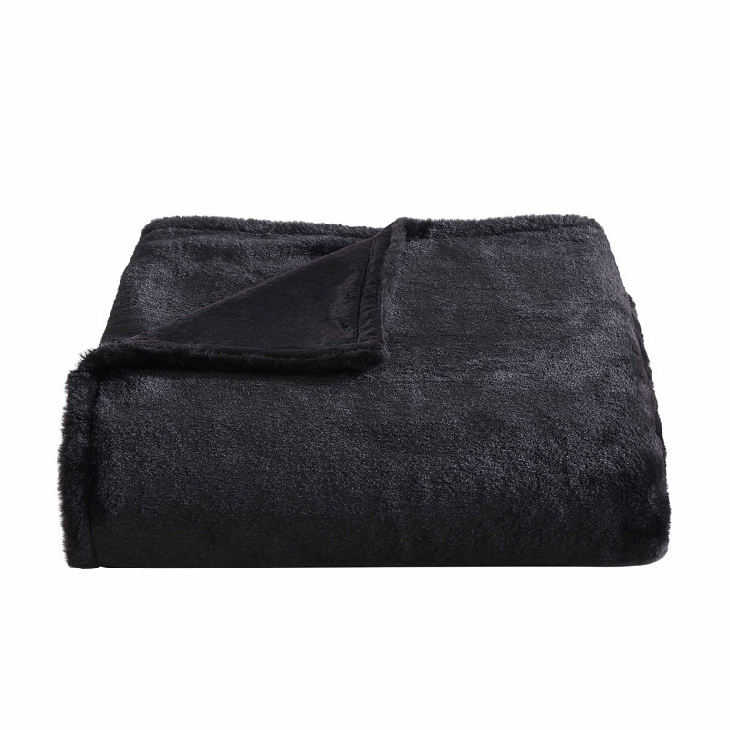 City Scene Faux Fur Throw Blanket- Oversized 50x60