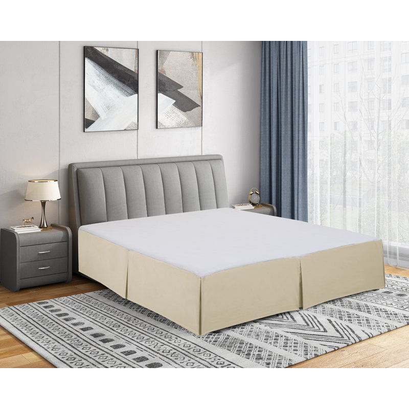 Jupe de lit en microfibre douce de 14 po Wayfair Basics® 1800 Series, Crème, Grand