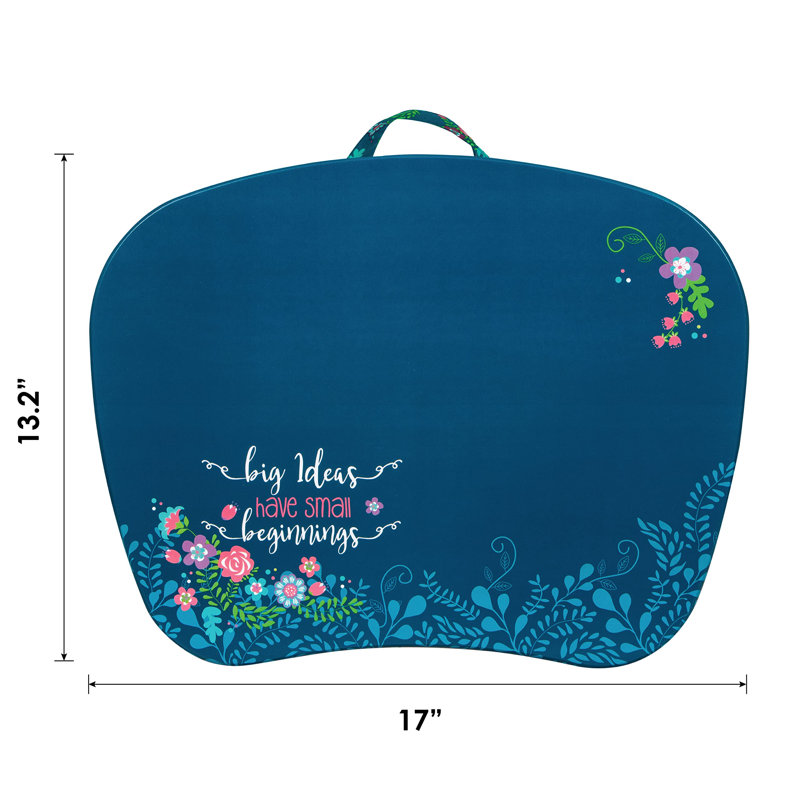 Big Ideas Floral PVC Lap Desk with Microbead Cushion