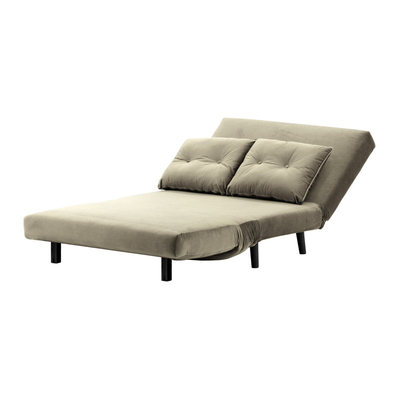 Clouser 2 Seater Sleeper, Grey, Black