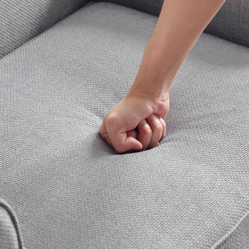 Causeuse moderne en polyester, canapé 2 places avec coussins amovibles, compacte pour les petits espaces et les appartements, facile à assembler
