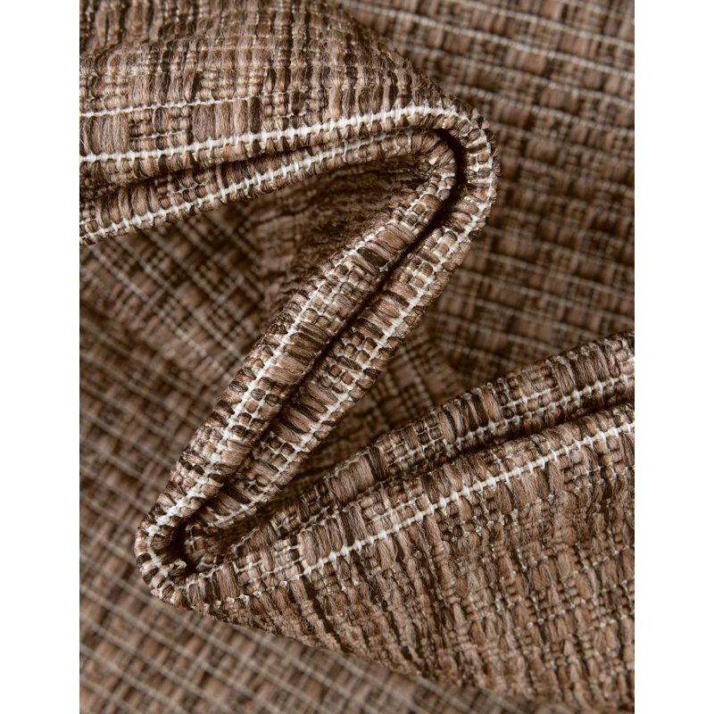 Tapis intérieur / extérieur Avaughn, Brun, Carré 13 pi