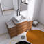  Ensemble de meuble-lavabo autoportant de 48 po avec plateau en pierre frittée Aurrie, Aurrie-1121159306-1121159313