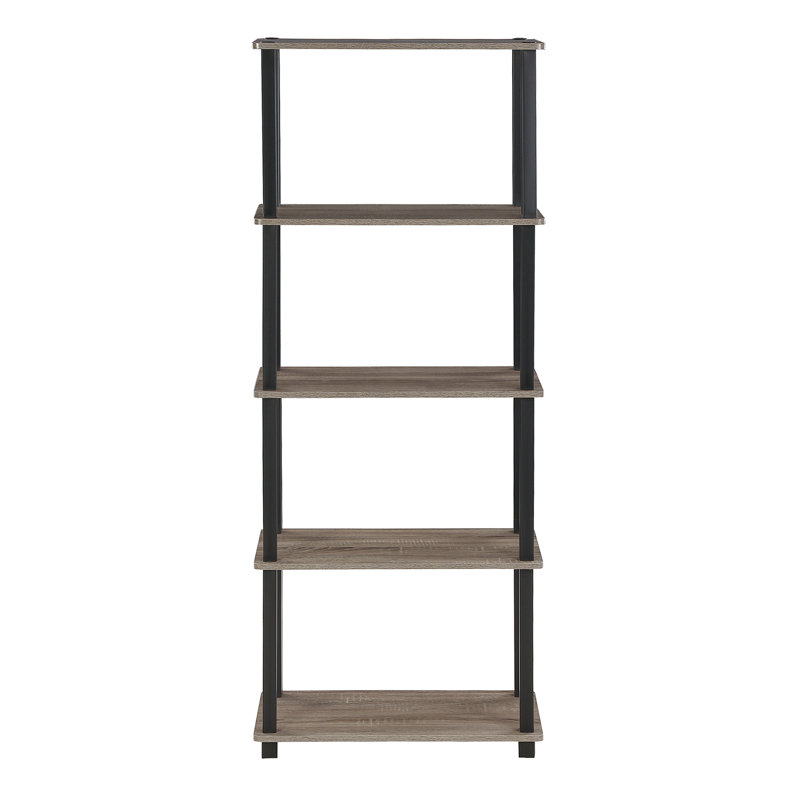 Maxine 59.9cm W Manufactured Wood Shelving Unit, French Oak Grey/Black