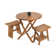 Pamela Teak Folding Dining 36" Round Table