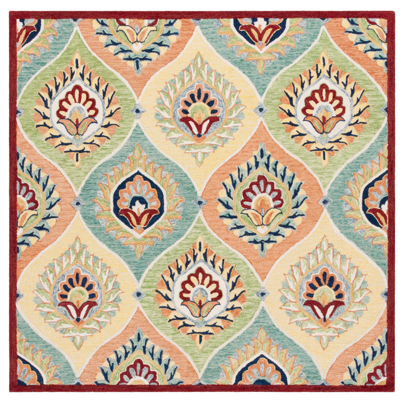 Tapis en laine et coton touffetés Marrie, Carré 6 pi