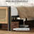 Vena Boho Queen Bed Frame with Rattan Headboard and Footboard, No Box Spring Needed	 					-1415020867
