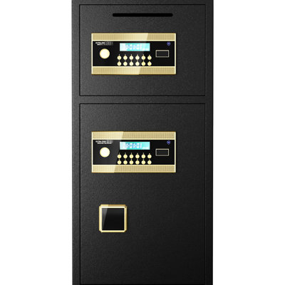 7.0 Cubic Feet Double - Door Coin Operated Digital Safe With And Waterproof Bag, Dual Alarm, Hidden Code, Thickened All Steel, Gap Prying, Wall/floor Mount For Home, Office Hotel Secure Keeping Needs