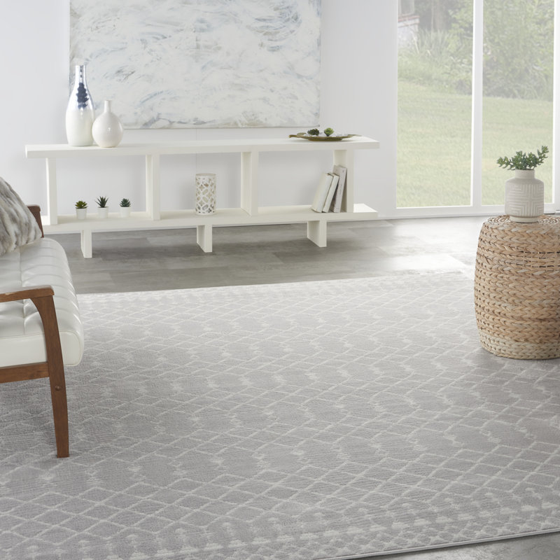 Tapis gris / ivoire Casimier, Rectangle 7 pi x 10 pi