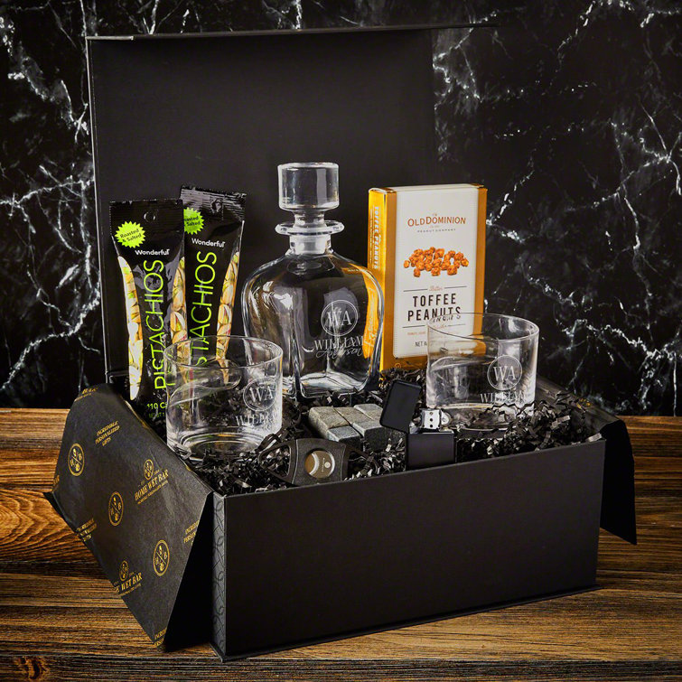 Personalized Cigar Case & Whiskey Cigar Glass Cigar Gifts - Home Wet Bar