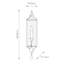Avenida Glass Candle Wall Light