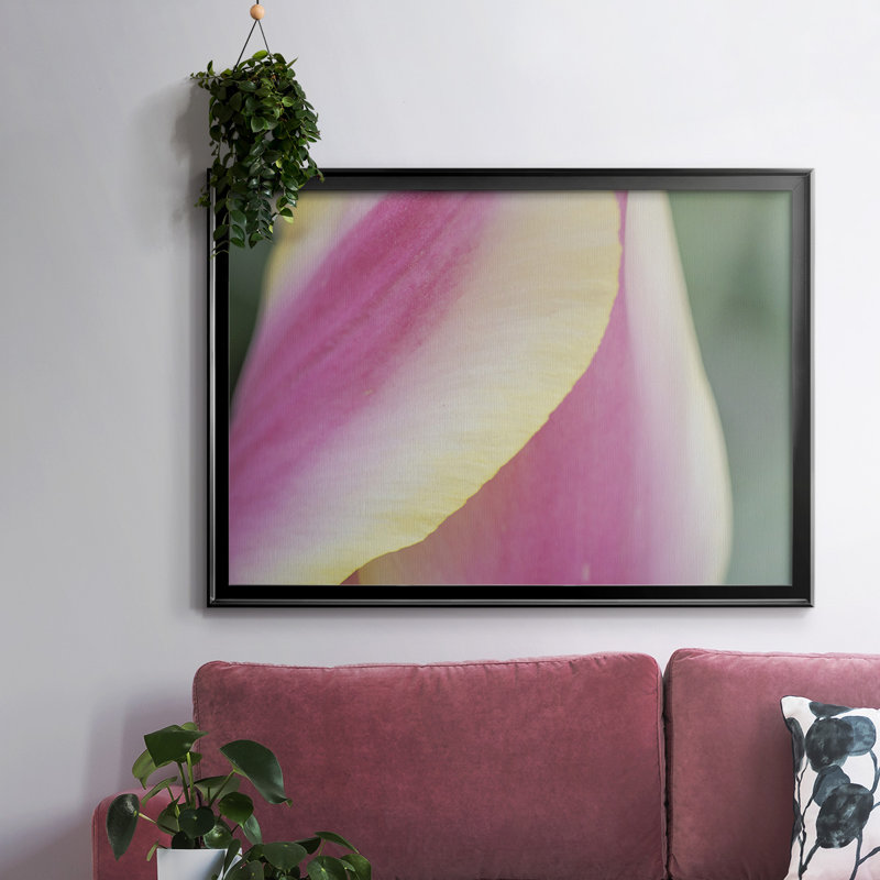 " Delicate ", 18" H x 26" W x 1.5" D, Black Closed Corner Framed Canvas