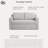 Serta Harvey 66.1" Full Size Convertible Sleeper Loveseat with Pop-Up Bed, Textured Woven-100114429