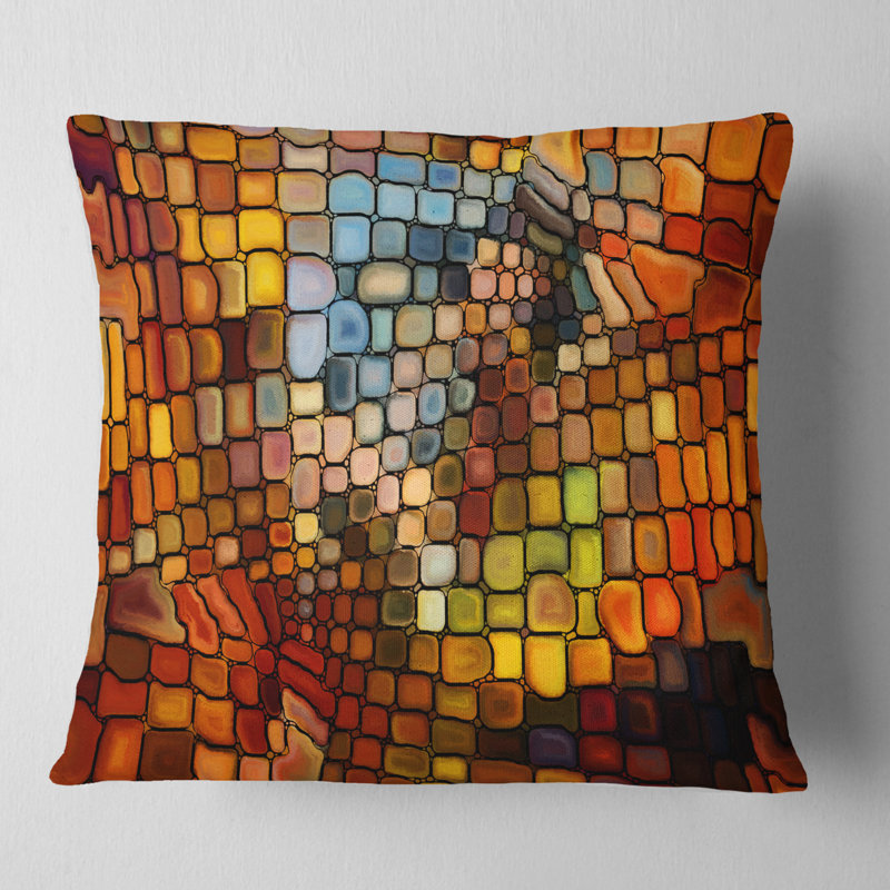Dreaming of Stained Glass - Abstract Printed Pillow, 18" x 18", Square