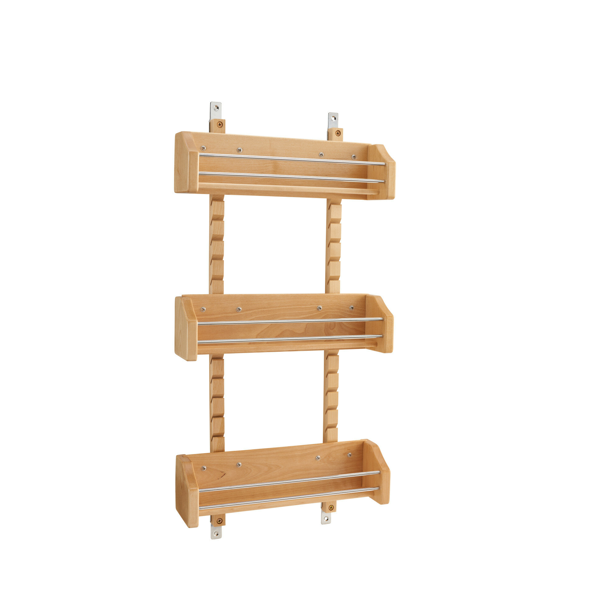 Crate Kitchen Natural Wood 4-Tier Spice Rack Organizer, Spice Rack Tray for  Drawers - Vysta Home