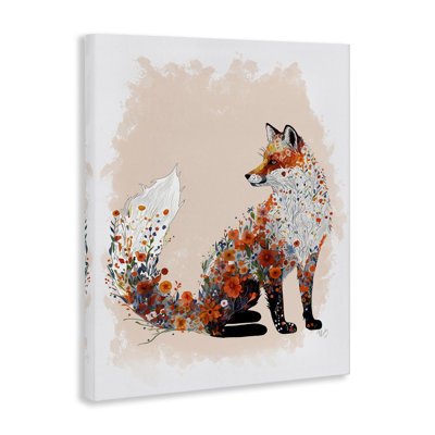 Art mural sur toile à motif de fleurs sauvages par Fab Funky